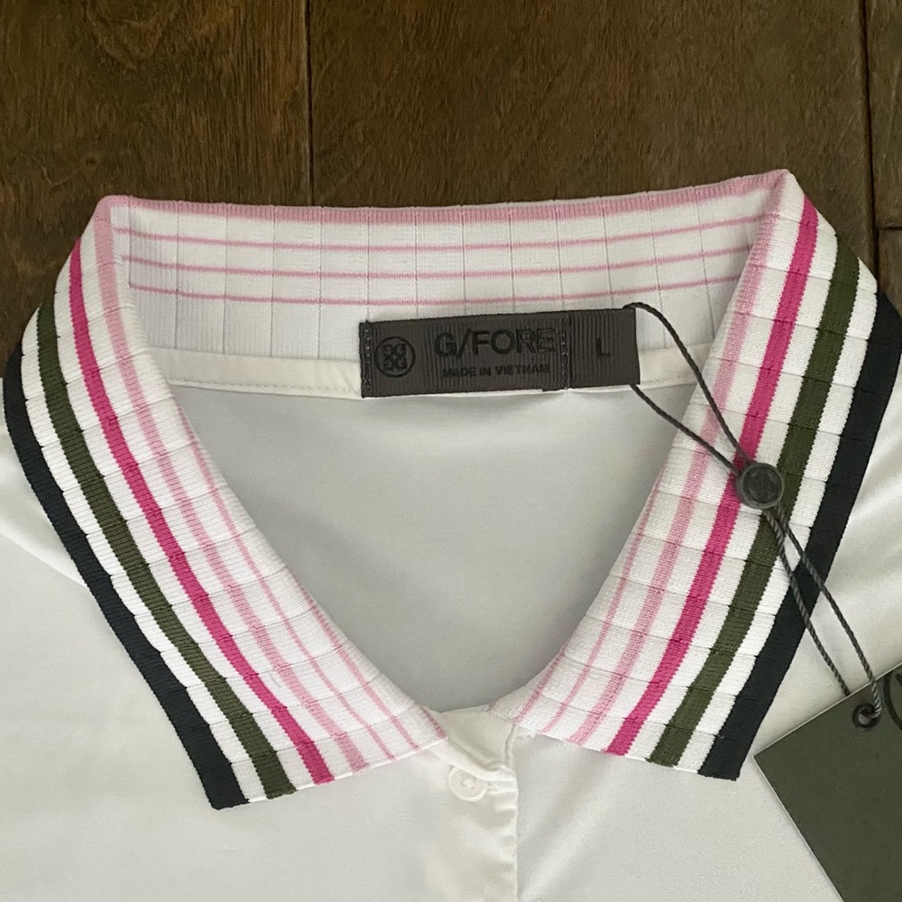 G/Fore Pleated Collar Sleeveless Polo - Picture 6 of 8